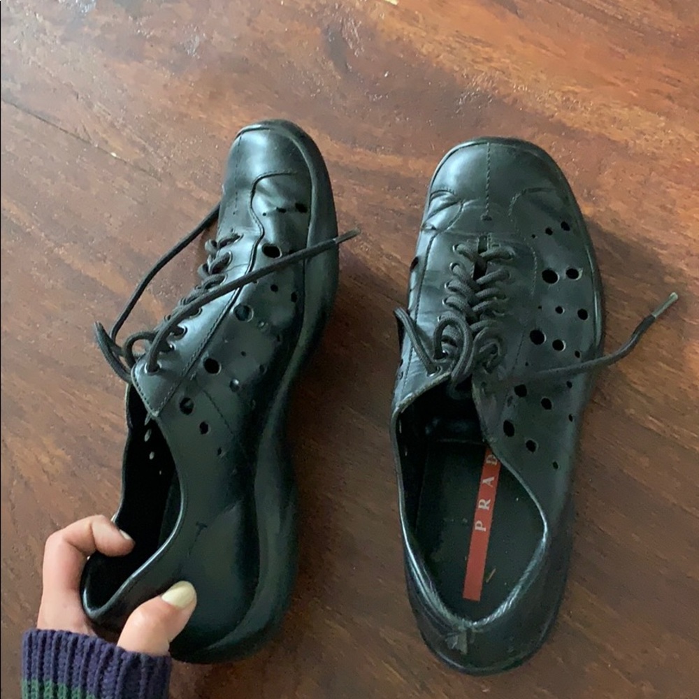 Prada lace up shoes